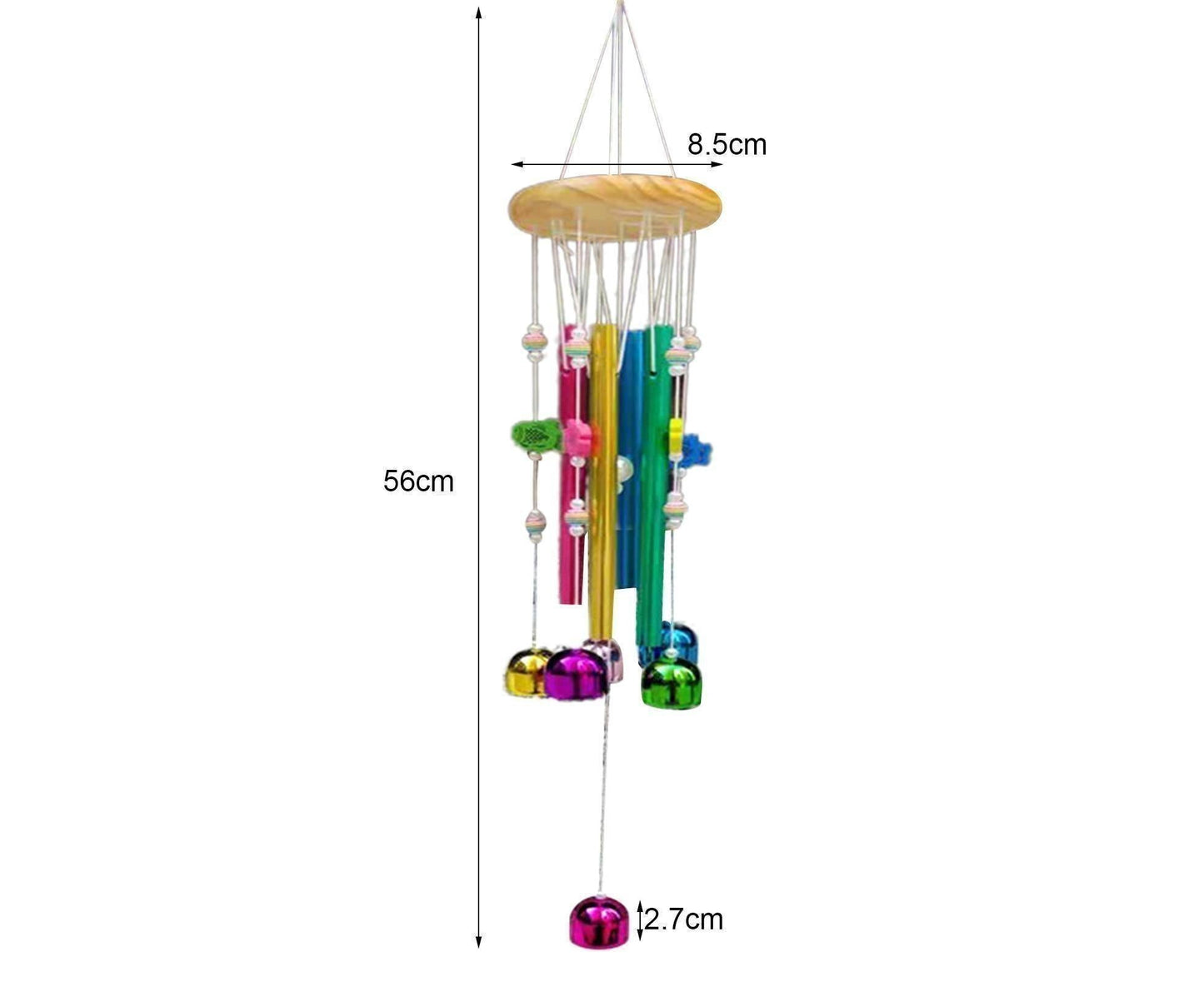 Colorful Fish Wind Chime-Multicolor V1263-JX-668