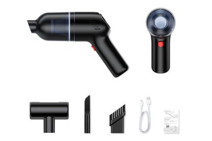 Handheld Car Vacuum Cleaner 9000Pa Rechargeable Portable Cordless Duster - Black V1263-JX-6685-1