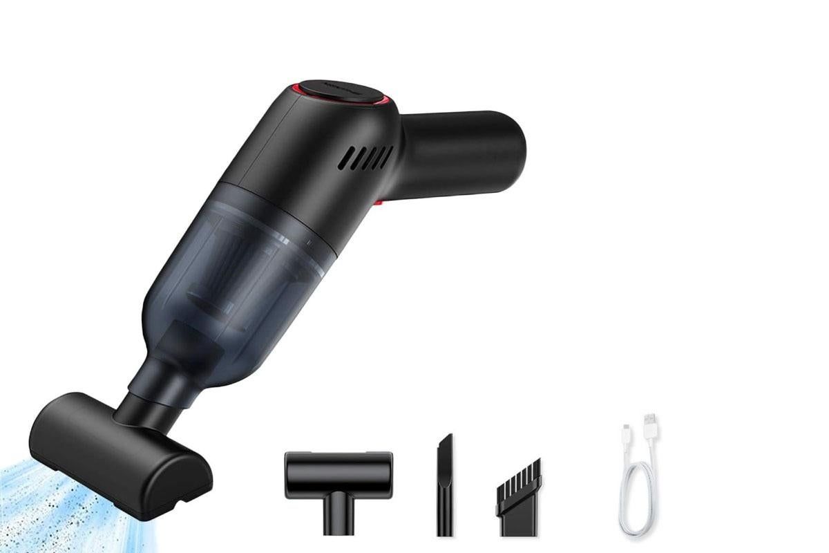 Handheld Car Vacuum Cleaner 9000Pa Rechargeable Portable Cordless Duster - White V1263-JX-6685-2