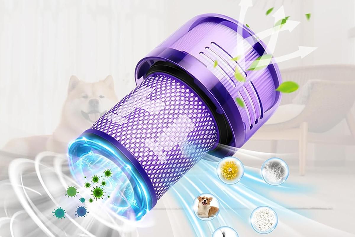 Replacement Filter for Dyson V12 Vacuum High-Efficiency Dust Filter V1263-JX-6686