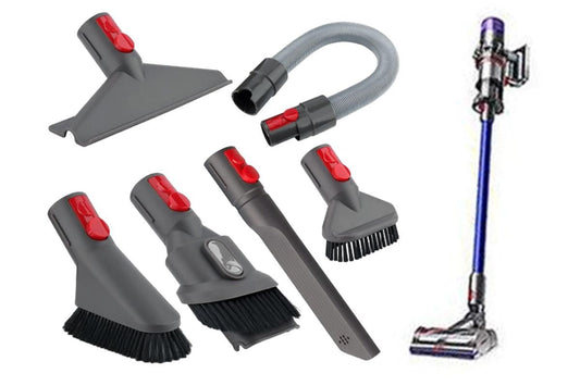 6Pcs Brush Attachment Tools Kit Compatible for Dyson V7 V8 V10 V11 Vacuum Cleaner Accessories Cordless Stick V1263-JX-6689