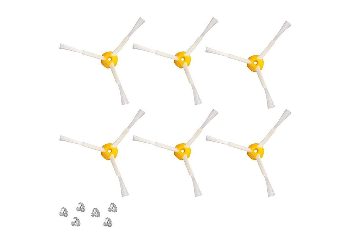 6 Pcs 3-Armed Replacement Side Brushs For iRobot 500 600 700 Series 560 630 650 760 770 - Style1 V1263-JX-6691-1