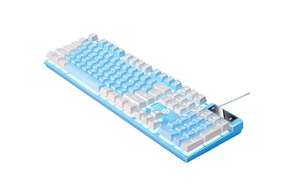 104 Keys Mechanical Gaming Keyboard Wired Backlit Keyboard Hot-Swap Mechanical Keyboard Wired Gaming Keyboard V1263-JX-6696-1