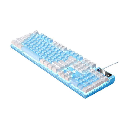 104 Keys Mechanical Gaming Keyboard Wired Backlit Keyboard Hot-Swap Mechanical Keyboard Wired Gaming Keyboard V1263-JX-6696-1
