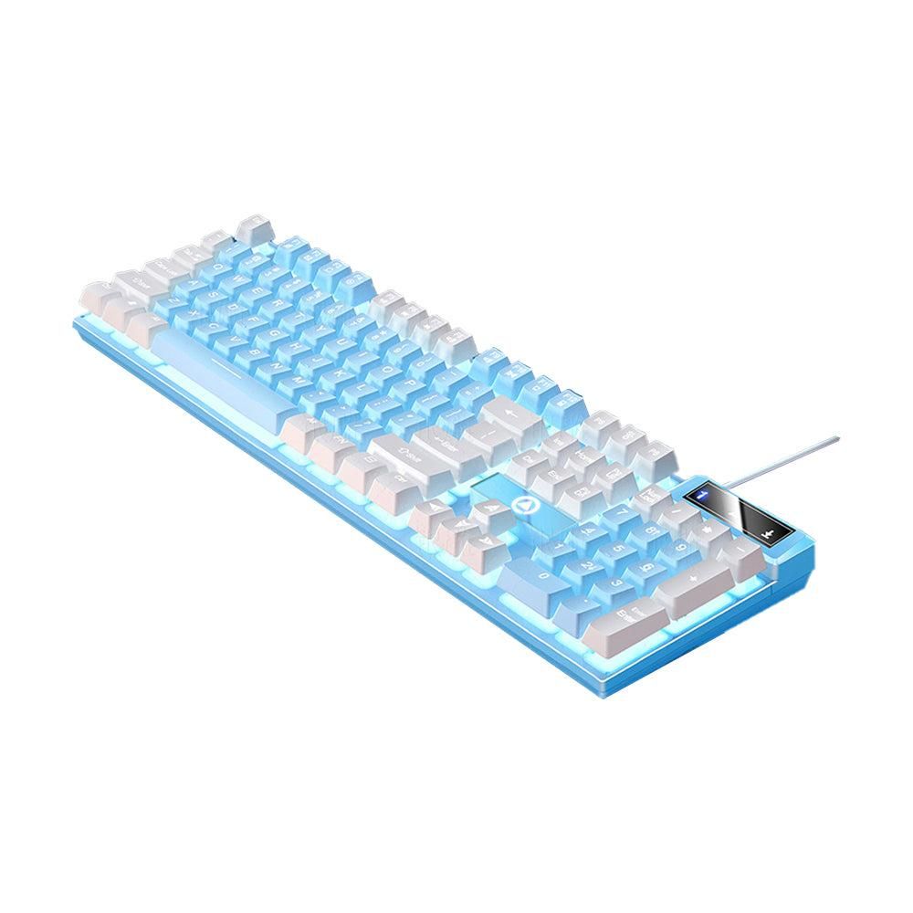 104 Keys Mechanical Gaming Keyboard Wired Backlit Keyboard Hot-Swap Mechanical Keyboard Wired Gaming Keyboard V1263-JX-6696-1