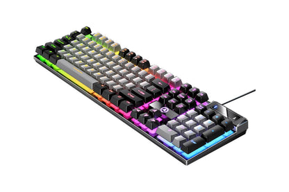 104 Keys Mechanical Gaming Keyboard Wired Backlit Keyboard Hot-Swap Mechanical Keyboard Wired Gaming Keyboard V1263-JX-6696-2