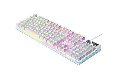 104 Keys Mechanical Gaming Keyboard Wired Backlit Keyboard Hot-Swap Mechanical Keyboard Wired Gaming Keyboard V1263-JX-6696-4