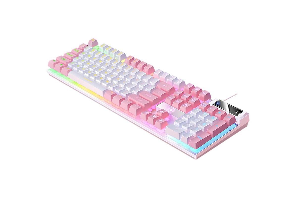 104 Keys Mechanical Gaming Keyboard Wired Backlit Keyboard Hot-Swap Mechanical Keyboard Wired Gaming Keyboard V1263-JX-6696-4