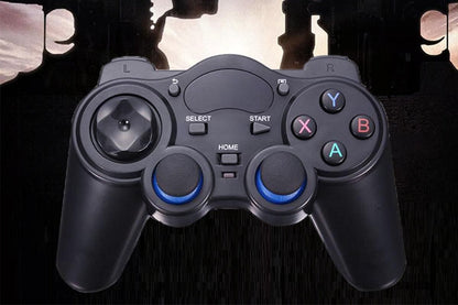 Wireless Gaming Controller for Android TV Box PC 2.4GHz Gamepad Joystick - Black V1263-JX-6698-1