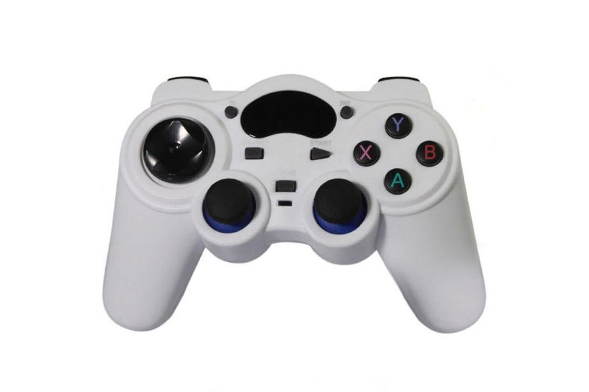 Wireless Gaming Controller for Android TV Box PC 2.4GHz Gamepad Joystick - White V1263-JX-6698-2