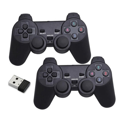 Wireless Gaming Controller for Android TV Box PC 2.4GHz Gamepad Joystick - White V1263-JX-6698-2