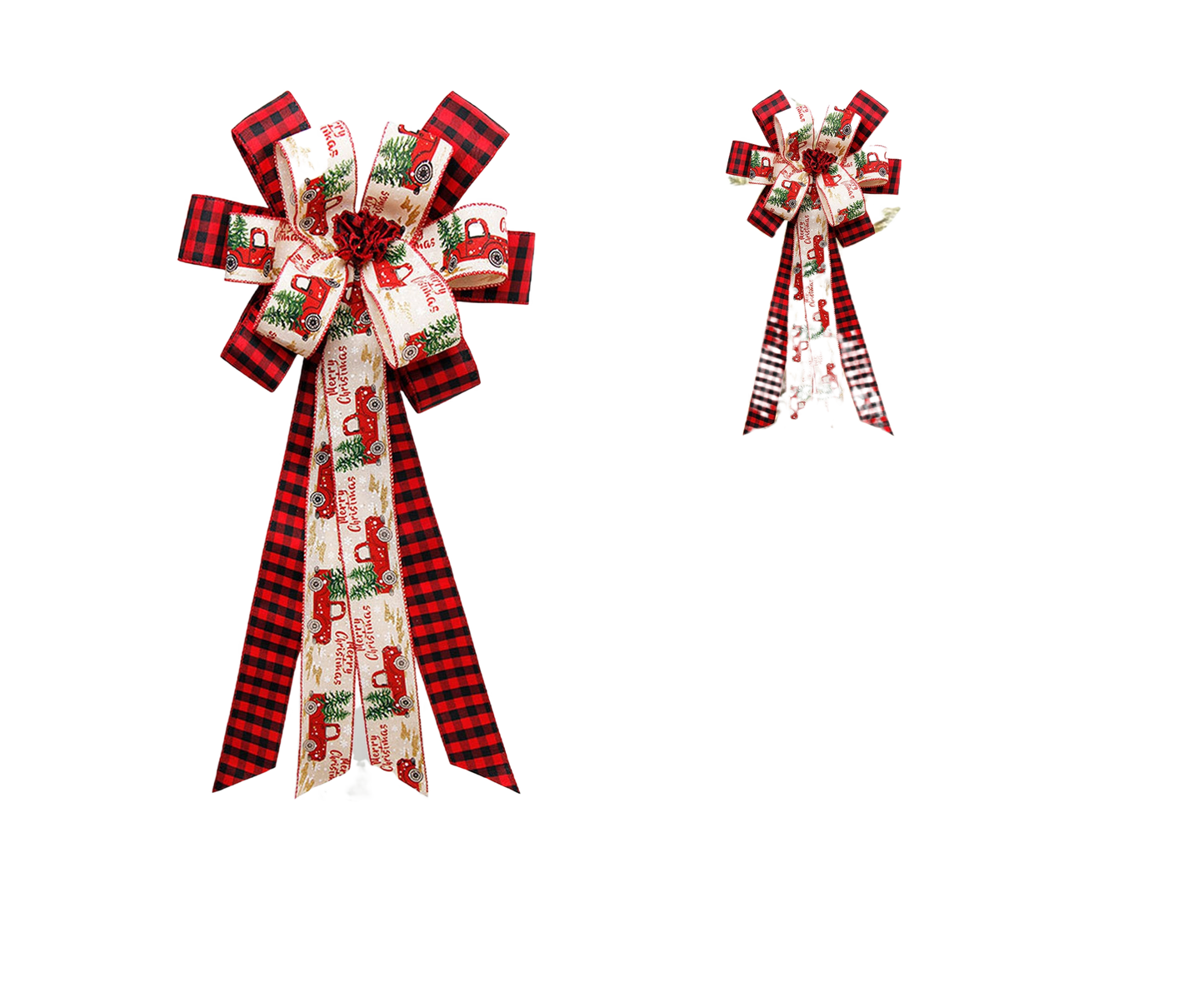 Buffalo Plaid Bow Pendant-Red Black V1263-JX-670