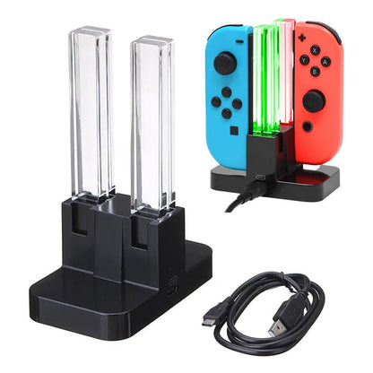 Joy-Con 4-Controller Charging Stand Dock Charger for Nintendo Switch Console V1263-JX-6701