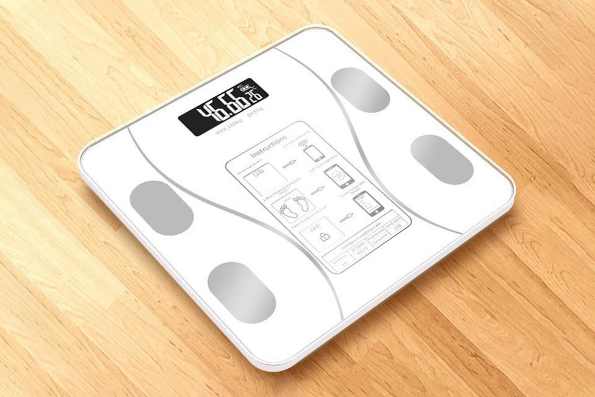 Smart Digital Bathroom Body Fat Scale 180KG Bluetooth Scales Weight -White V1263-JX-6708-1