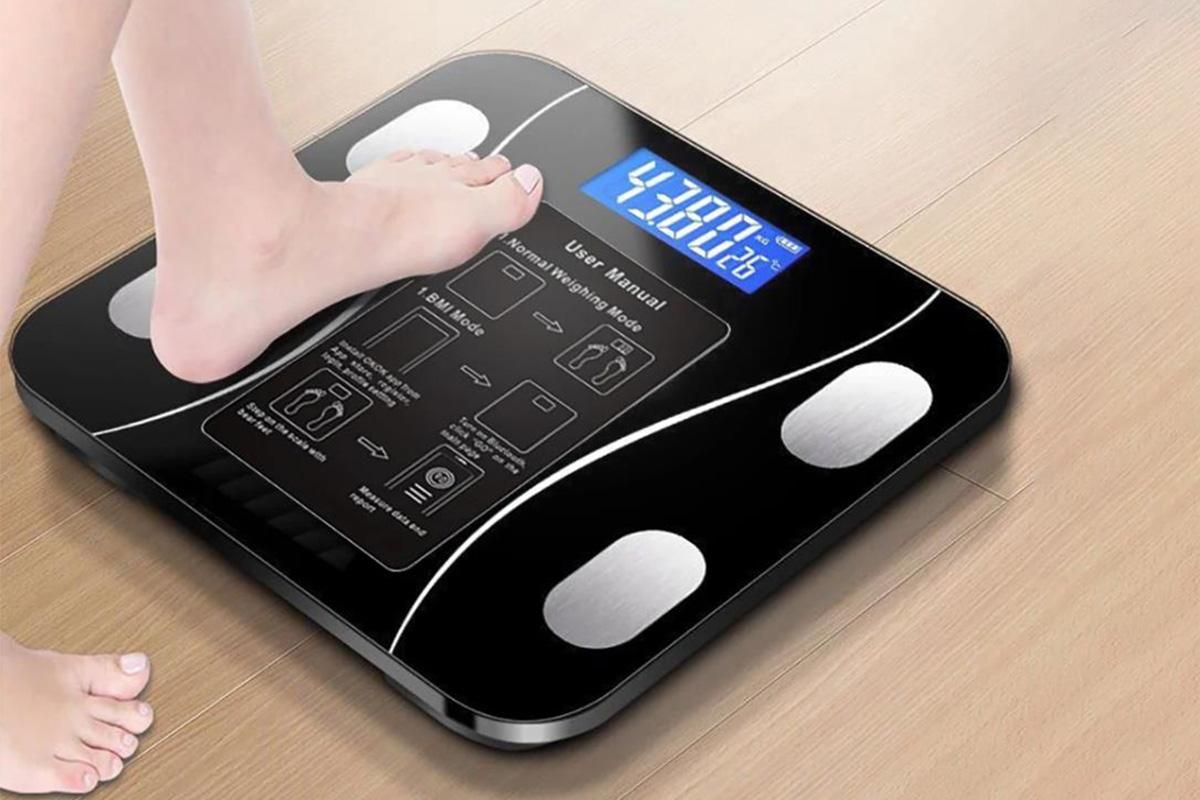 Smart Digital Bathroom Body Fat Scale 180KG Bluetooth Scales Weight -Black V1263-JX-6708-2
