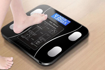 Smart Digital Bathroom Body Fat Scale 180KG Bluetooth Scales Weight -Black V1263-JX-6708-2