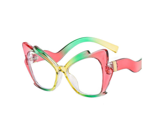 Colorful Butterfly Frame Anti Blue Light Cat Eye Blocking Glasses Women Men Vintage Protection Eyeglasses V1263-JX-671