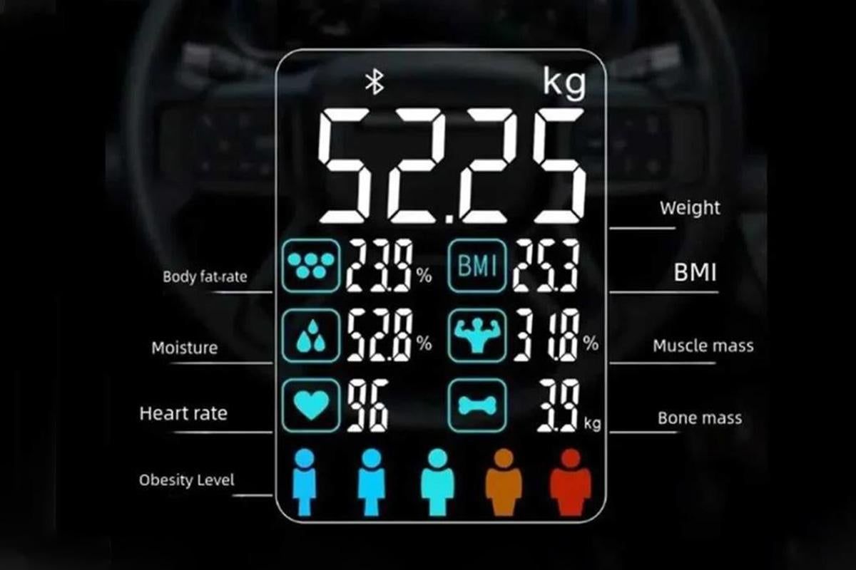 Smart Digital Bathroom Body Fat Scale 180KG Bluetooth Scales Weight for BMI Water -White V1263-JX-6710-1