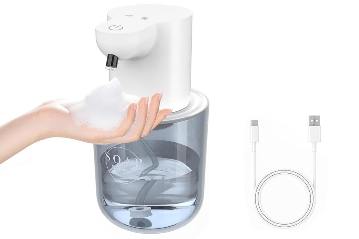 400ml Automatic Foaming Soap Dispenser 4 Level Touchless Foam Soap Dispenser -Black V1263-JX-6713-1