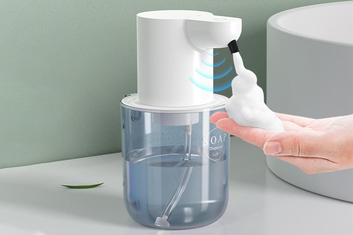 400ml Automatic Foaming Soap Dispenser 4 Level Touchless Foam Soap Dispenser -White V1263-JX-6713-2