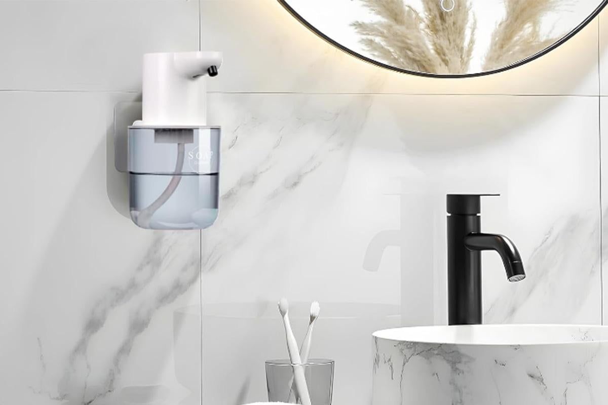400ml Automatic Foaming Soap Dispenser 4 Level Touchless Foam Soap Dispenser -White V1263-JX-6713-2