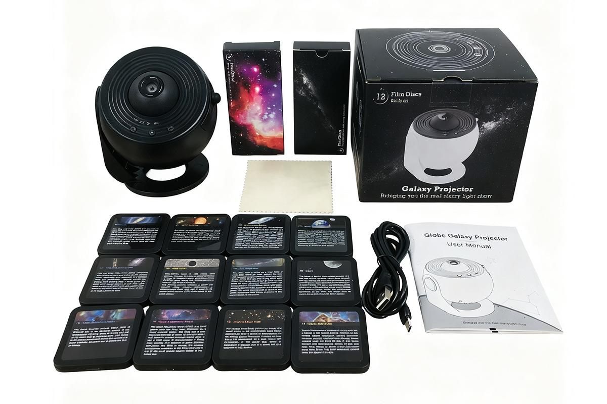 Galaxy Projector for Bedroom 13 Film Discs Projector - Black V1263-JX-6715-2