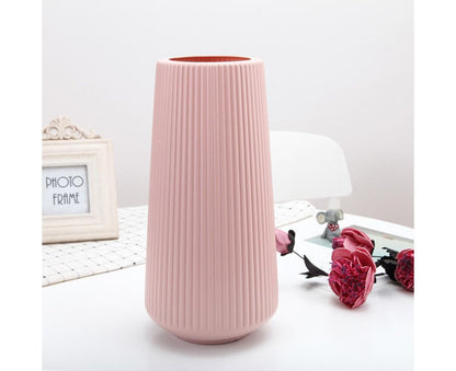 Plastic Nordic Style Vase Dried Flower Arrangement Pot Holder Home Office Decor-Blue V1263-JX-672