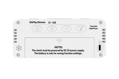 Small Digital Alarm Clock with 5 Dimmers and 5 Alarm Volumes for Bedrooms - White V1263-JX-6724-1