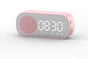 FM Speaker LED Display Portable Alarm Clock Home Decor Bluetooth Digital Radio - Pink V1263-JX-6725-1