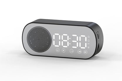 FM Speaker LED Display Portable Alarm Clock Home Decor Bluetooth Digital Radio - White V1263-JX-6725-3