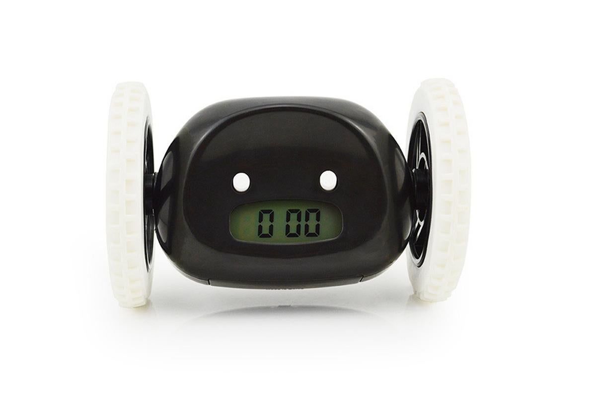 Rolling Loud Alarm Clock Runaway Bedside Mobile Clock for Deep Sleepers Home Decoration - Black V1263-JX-6726-1