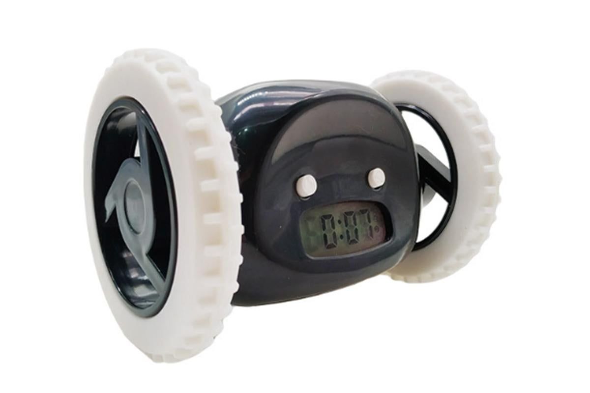Rolling Loud Alarm Clock Runaway Bedside Mobile Clock for Deep Sleepers Home Decoration - Black V1263-JX-6726-1