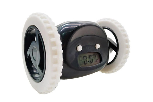 Rolling Loud Alarm Clock Runaway Bedside Mobile Clock for Deep Sleepers Home Decoration - Black V1263-JX-6726-1