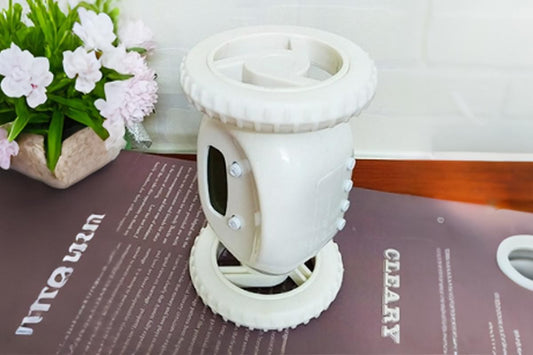 Rolling Loud Alarm Clock Runaway Bedside Mobile Clock for Deep Sleepers Home Decoration - White V1263-JX-6726-2