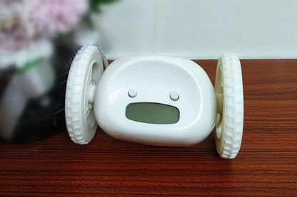 Rolling Loud Alarm Clock Runaway Bedside Mobile Clock for Deep Sleepers Home Decoration - White V1263-JX-6726-2