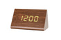Wooden Digital Alarm Clocks for Bedrooms Electric Desk Clock with Large Numbers - Brown V1263-JX-6727-2