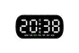 Electric Digital Alarm Clock LED Display Battery Backup Snooze Dual Alarm Clock - White V1263-JX-6728-1