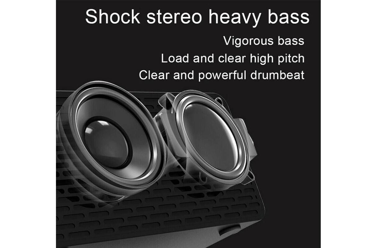 Wireless Charging Bluetooth Speaker with LED Digital Alarm Clock and FM Radio V1263-JX-6729