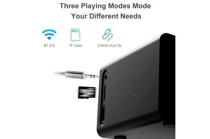 Wireless Charging Bluetooth Speaker with LED Digital Alarm Clock and FM Radio V1263-JX-6729