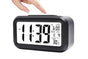 Desk Small Clock Night Light Digital Alarm Clock Battery Operated with Indoor Temperature -Black V1263-JX-6731-1