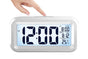 Desk Small Clock Night Light Digital Alarm Clock Battery Operated with Indoor Temperature -White V1263-JX-6731-2
