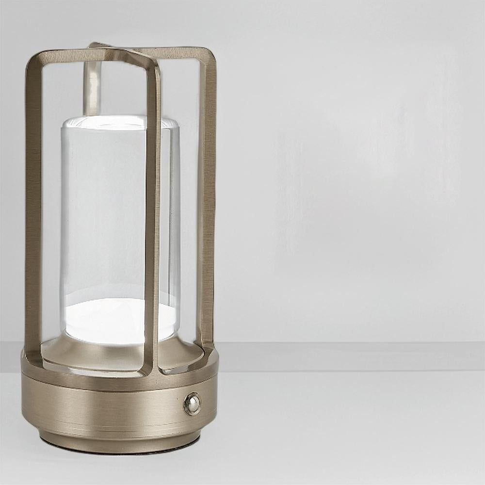 Table Lamp Rechargeable with Touch Dimmer for Bedroom - Silver V1263-JX-6735-3