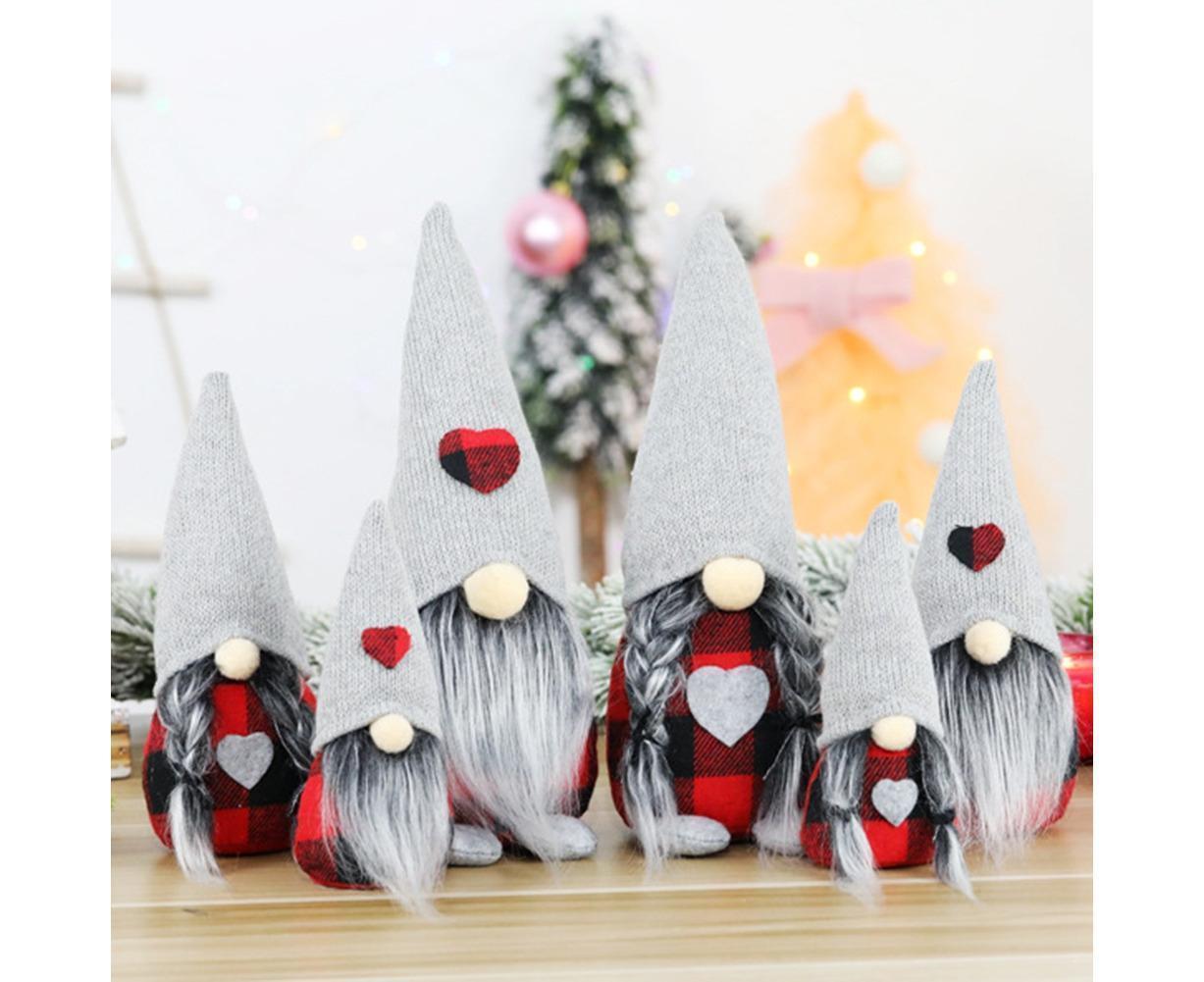 Christmas Ornaments Gnome Faceless Santa Doll Window Tabletop Decoration Gift-L V1263-JX-674