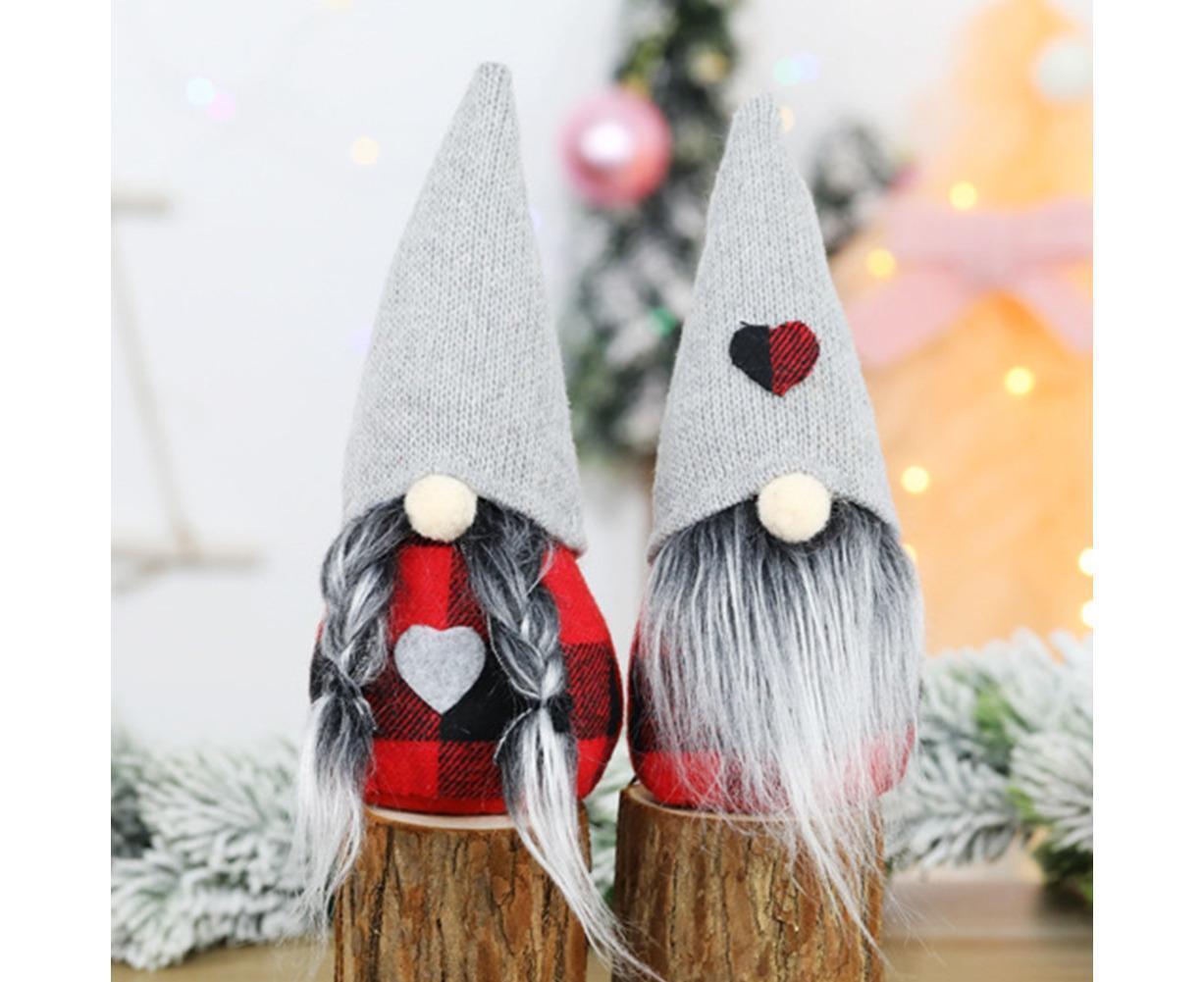 Christmas Ornaments Gnome Faceless Santa Doll Window Tabletop Decoration Gift-L V1263-JX-674