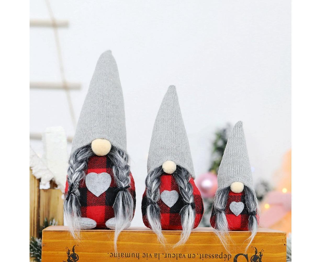 Christmas Ornaments Gnome Faceless Santa Doll Window Tabletop Decoration Gift-L V1263-JX-674