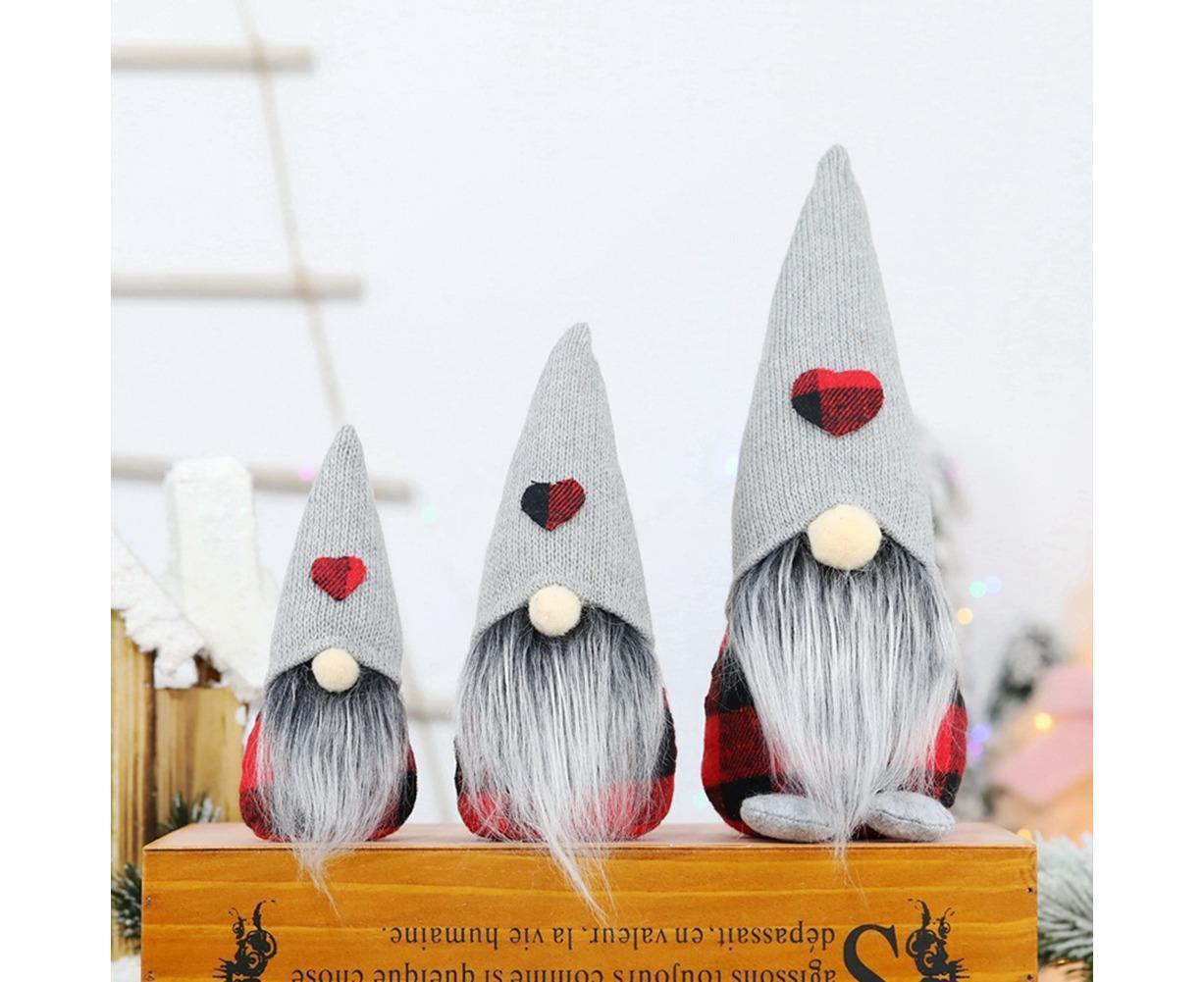 Christmas Ornaments Gnome Faceless Santa Doll Window Tabletop Decoration Gift-L V1263-JX-674