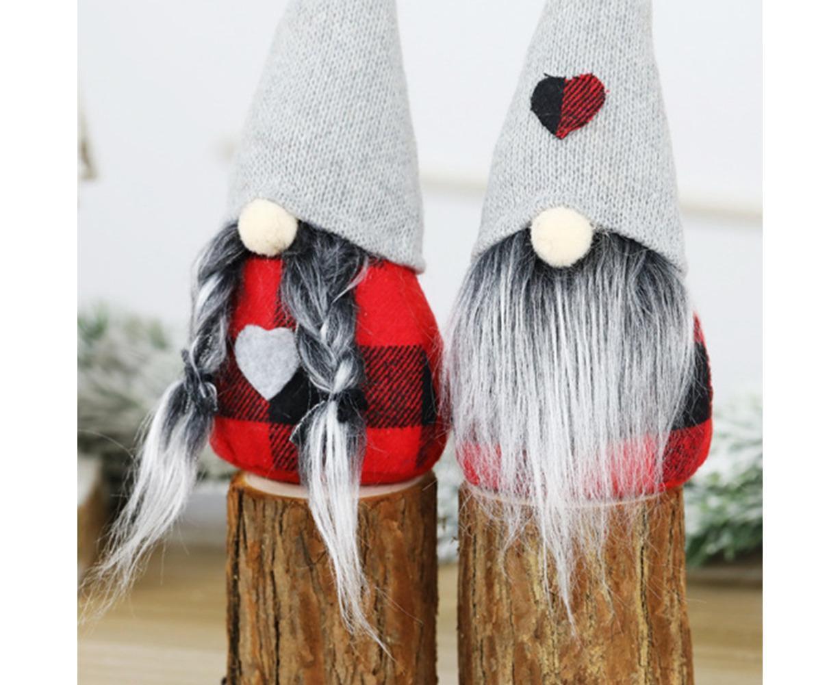 Christmas Ornaments Gnome Faceless Santa Doll Window Tabletop Decoration Gift-L V1263-JX-674