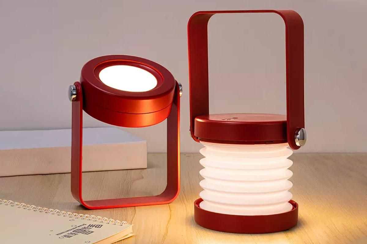 LED Desk Lamp for Office Home Wireless Reading Lamp Dimmable Foldable LED Night Light Portable Camping V1263-JX-6740-2