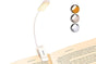 Rechargeable LED Book Light with 3 Adjustable Color Temperatures, 80H Reading Time - White V1263-JX-6741-2