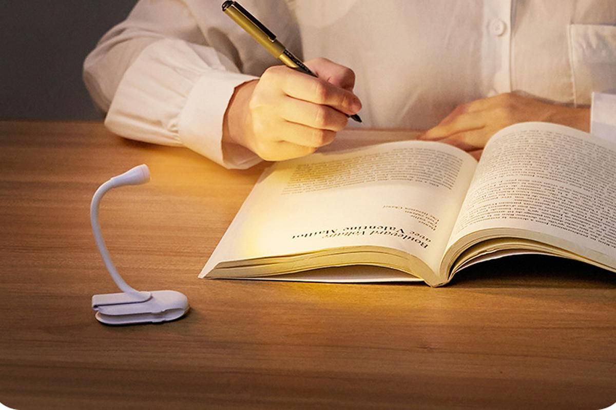 LED Rechargeable Reading Light Mini Clip Book Light V1263-JX-6743